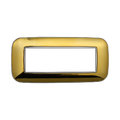 Placca Orbis in Plastica Oro Lucido Compatibile Bticino Axolute - 6 Posti - Ettroit