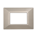 Placca Piramide in Plastica Titanio Compatibile Bticino Axolute - 3 Posti - Ettroit