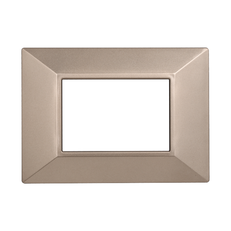 Placca Piramide in Plastica Bronzo Compatibile Bticino Axolute - 3 Posti - Ettroit