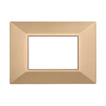 Placca Piramide in Plastica Oro Compatibile Bticino Axolute - 3 Posti - Ettroit