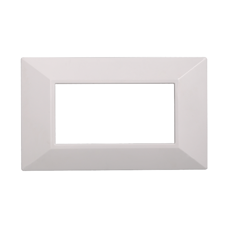Placca Piramide in Plastica Bianca Compatibile Bticino Axolute - 4 Posti - Ettroit