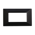 Placca Piramide in Plastica Nera Compatibile Bticino Axolute - 4 Posti - Ettroit