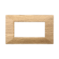 Placca Piramide in Plastica Legno Scuro Compatibile Bticino Axolute - 4 Posti - Ettroit