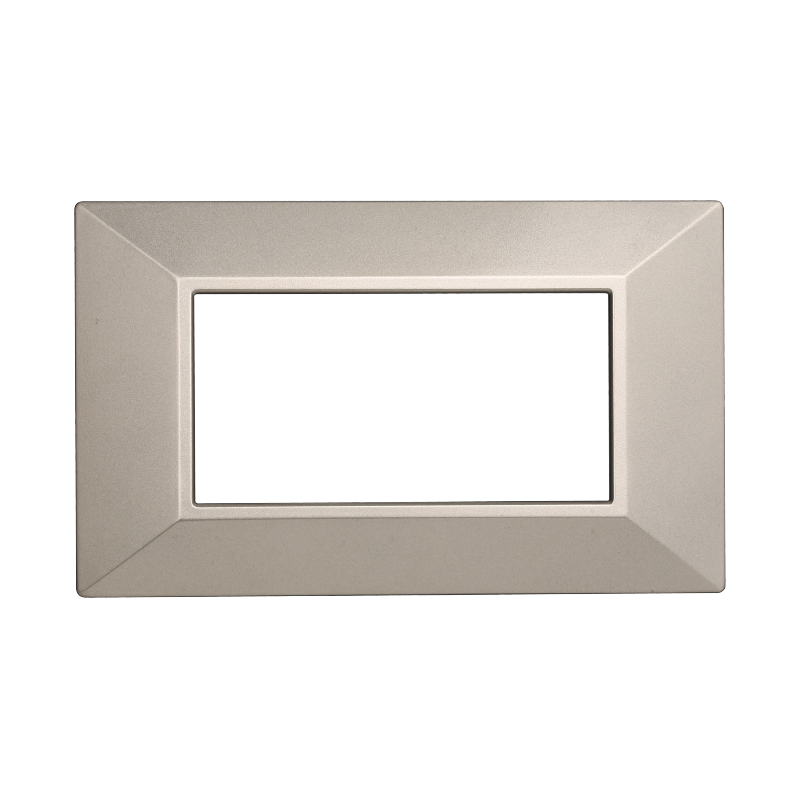 Placca Piramide in Plastica Titanio Compatibile Bticino Axolute - 4 Posti - Ettroit