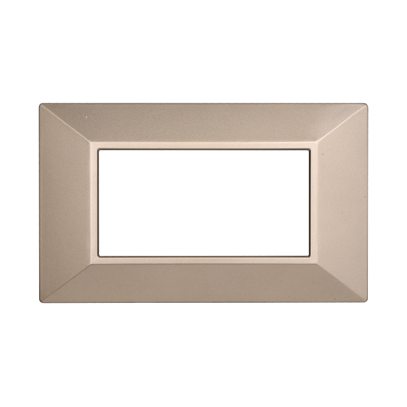 Placca Piramide in Plastica Bronzo Compatibile Bticino Axolute - 4 Posti - Ettroit