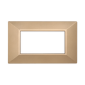 Placca Piramide in Plastica Oro Compatibile Bticino Axolute - 4 Posti - Ettroit