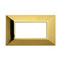 Placca Piramide in Plastica Oro Lucido Compatibile Bticino Axolute - 4 Posti - Ettroit