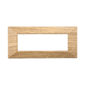 Placca Piramide in Plastica Legno Scuro Compatibile Bticino Axolute - 6 Posti - Ettroit