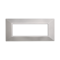 Placca Piramide in Plastica Silver Compatibile Bticino Axolute - 6 Posti - Ettroit