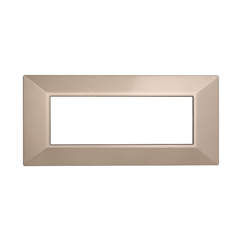 Placca Piramide in Plastica Bronzo Compatibile Bticino Axolute - 6 Posti - Ettroit