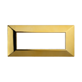 Placca Piramide in Plastica Oro Lucido Compatibile Bticino Axolute - 6 Posti - Ettroit