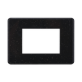 Placca Slim in Plastica Nero Brillante Compatibile Bticino Axolute - 3 Posti - Ettroit