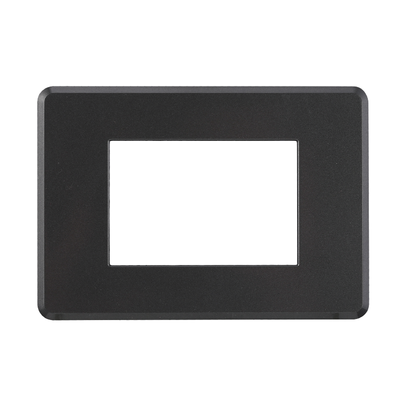 Placca Slim in Plastica Acciaio Scuro Compatibile Bticino Axolute - 3 Posti - Ettroit