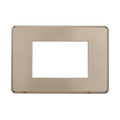 Placca Slim in Plastica Titanio Compatibile Bticino Axolute - 3 Posti - Ettroit
