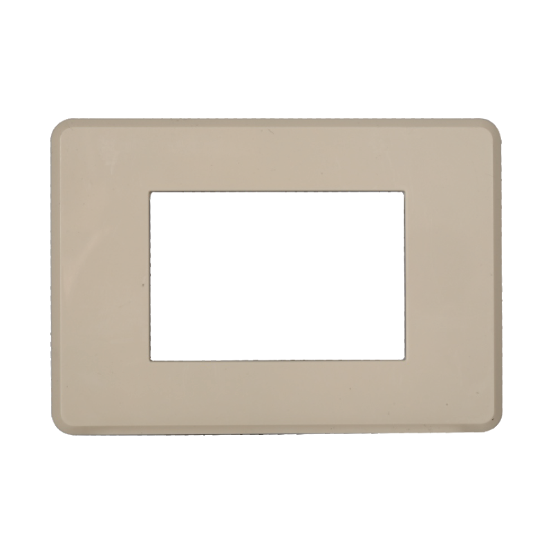 Placca Slim in Plastica Sabbia Compatibile Bticino Axolute - 3 Posti - Ettroit