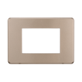 Placca Slim in Plastica Acciaio Bronzato Compatibile Bticino Axolute - 3 Posti - Ettroit