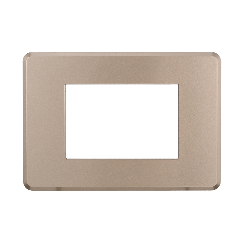 Placca Slim in Plastica Acciaio Bronzato Compatibile Bticino Axolute - 3 Posti - Ettroit