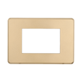 Placca Slim in Plastica Oro Compatibile Bticino Axolute - 3 Posti - Ettroit