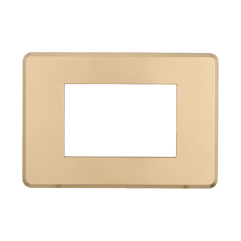 Placca Slim in Plastica Oro Compatibile Bticino Axolute - 3 Posti - Ettroit