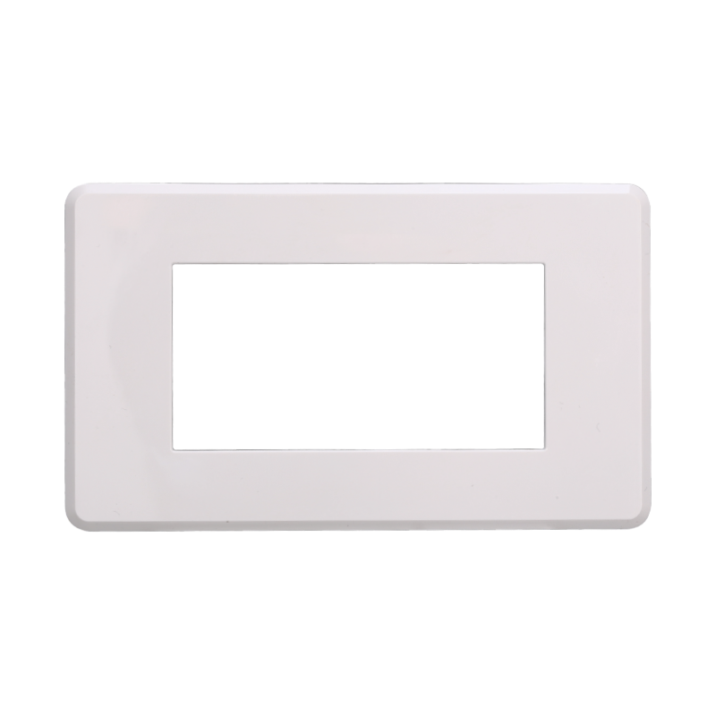 Placca Slim in Plastica Bianca Compatibile Bticino Axolute - 4 Posti - Ettroit