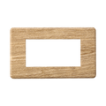 Placca Slim in Plastica Legno Scuro Compatibile Bticino Axolute - 4 Posti - Ettroit