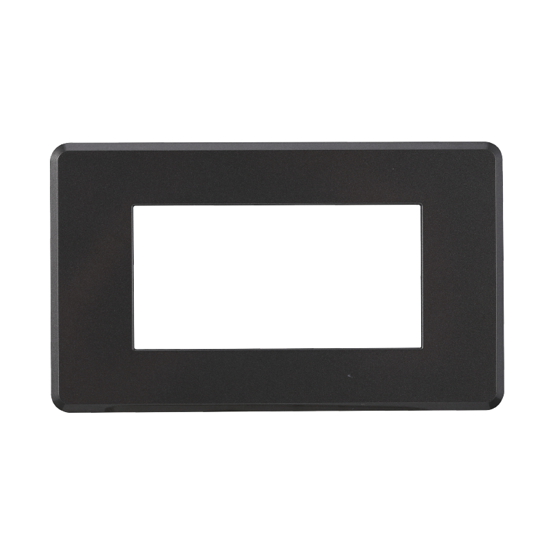 Placca Slim in Plastica Acciaio Scuro Compatibile Bticino Axolute - 4 Posti - Ettroit