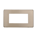 Placca Slim in Plastica Titanio Compatibile Bticino Axolute - 4 Posti - Ettroit