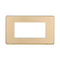 Placca Slim in Plastica Oro Compatibile Bticino Axolute - 4 Posti - Ettroit