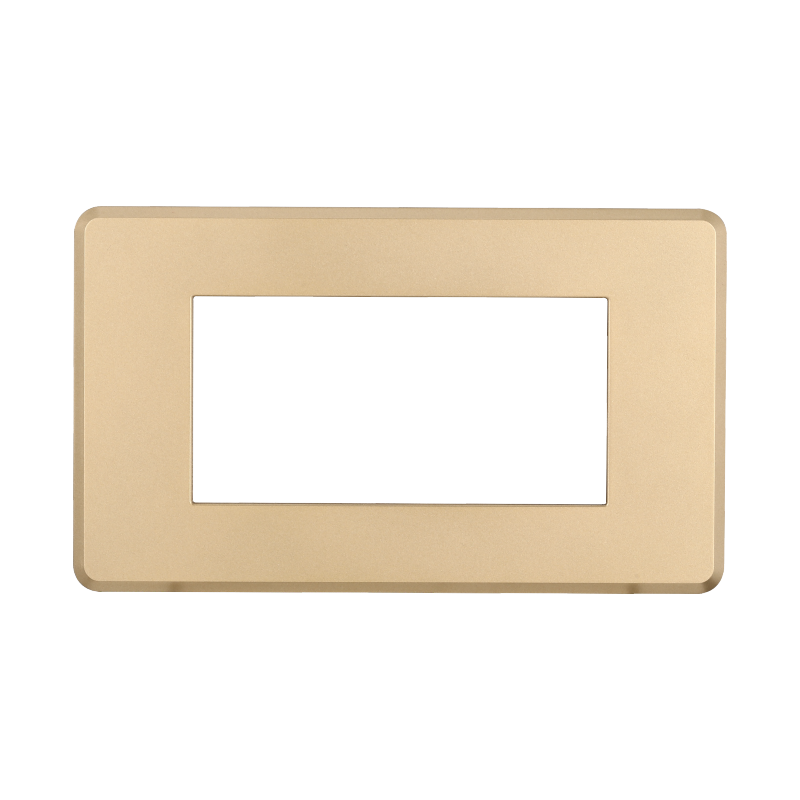 Placca Slim in Plastica Oro Compatibile Bticino Axolute - 4 Posti - Ettroit