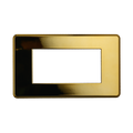 Placca Slim in Plastica Oro Lucido Compatibile Bticino Axolute - 4 Posti - Ettroit