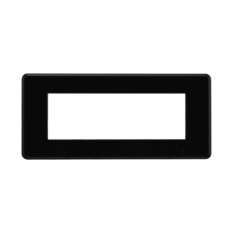 Placca Slim in Plastica Nera Compatibile Bticino Axolute - 6 Posti - Ettroit