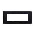 Placca Slim in Plastica Nero Brillante Compatibile Bticino Axolute - 6 Posti - Ettroit
