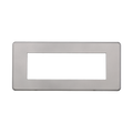Placca Slim in Plastica Silver Compatibile Bticino Axolute - 6 Posti - Ettroit