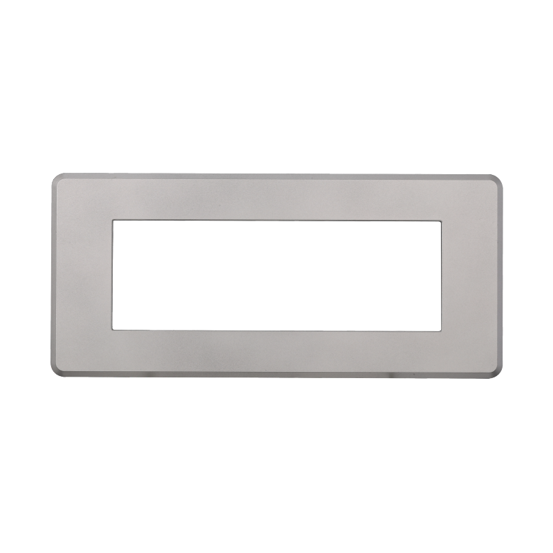 Placca Slim in Plastica Silver Compatibile Bticino Axolute - 6 Posti - Ettroit
