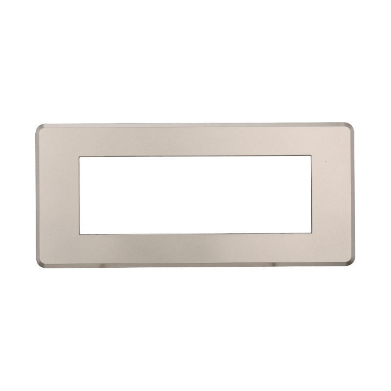 Placca Slim in Plastica Titanio Compatibile Bticino Axolute - 6 Posti - Ettroit