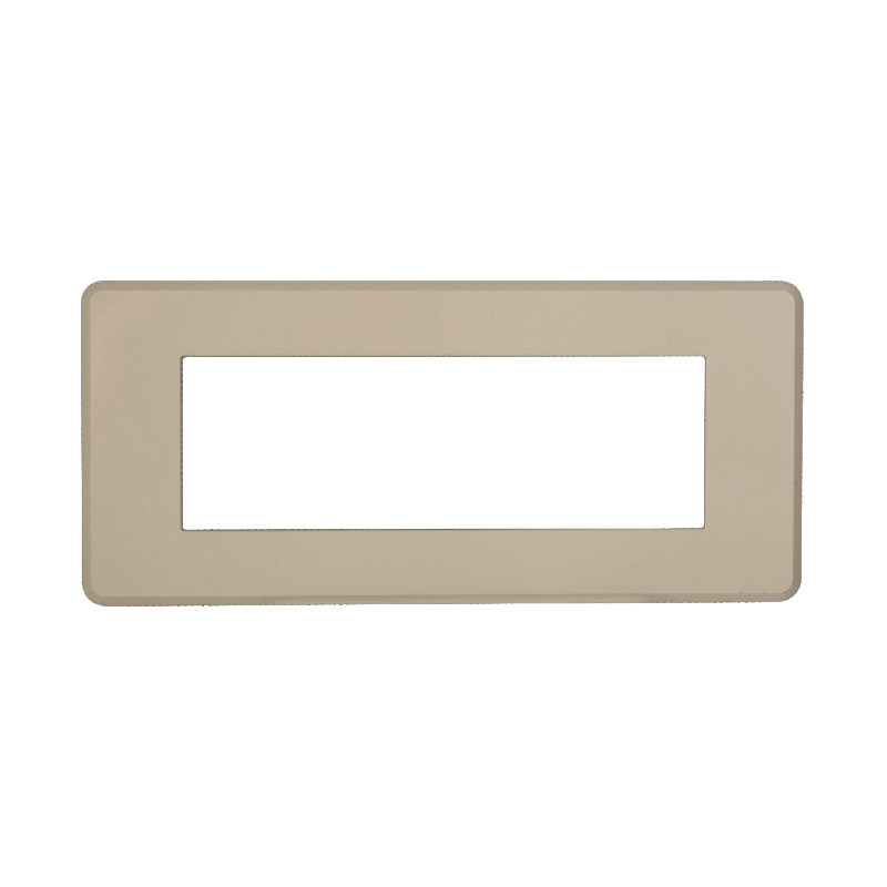 Placca Slim in Plastica Sabbia Compatibile Bticino Axolute - 6 Posti - Ettroit