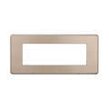 Placca Slim in Plastica Acciaio Bronzato Compatibile Bticino Axolute - 6 Posti - Ettroit