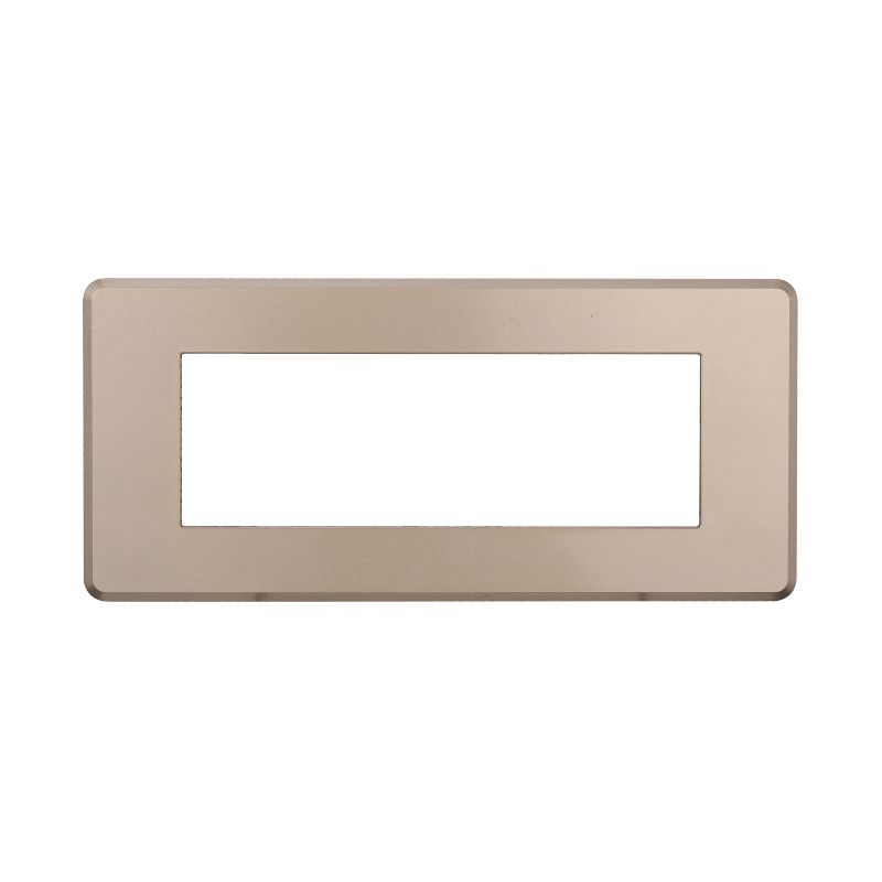 Placca Slim in Plastica Acciaio Bronzato Compatibile Bticino Axolute - 6 Posti - Ettroit