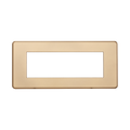 Placca Slim in Plastica Oro Compatibile Bticino Axolute - 6 Posti - Ettroit