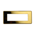 Placca Slim in Plastica Oro Lucido Compatibile Bticino Axolute - 6 Posti - Ettroit