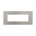 Placca in Vetro Silver Compatibile Bticino Axolute - 6 Posti - Ettroit