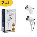 Faretto 2 in 1 Parete e Picchetto Orientabile IP54 Lampada GU1O Bianco