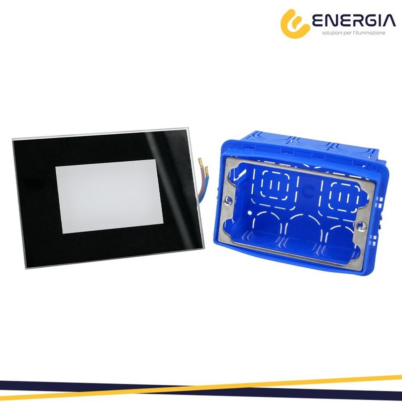 Segnapasso Led da Incasso 3W CCT Tricolor Con Scatola 503 Nero IP65