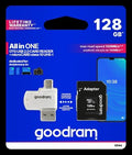 GoodRAM microSD 128GB class 10 + adpter + card reader - blister - M1A4-1280R12