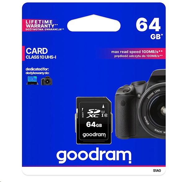 GoodRAM Scheda SD 64GB SDXC GoodRAM - retail blister - S1A0-0640R12
