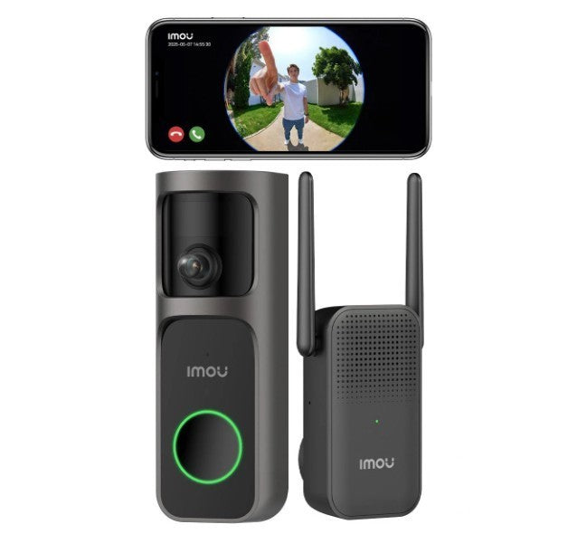 Imou Kit Videocampanello 3S a batteria 2.5K con lente FISHEYE + cicalino wireless