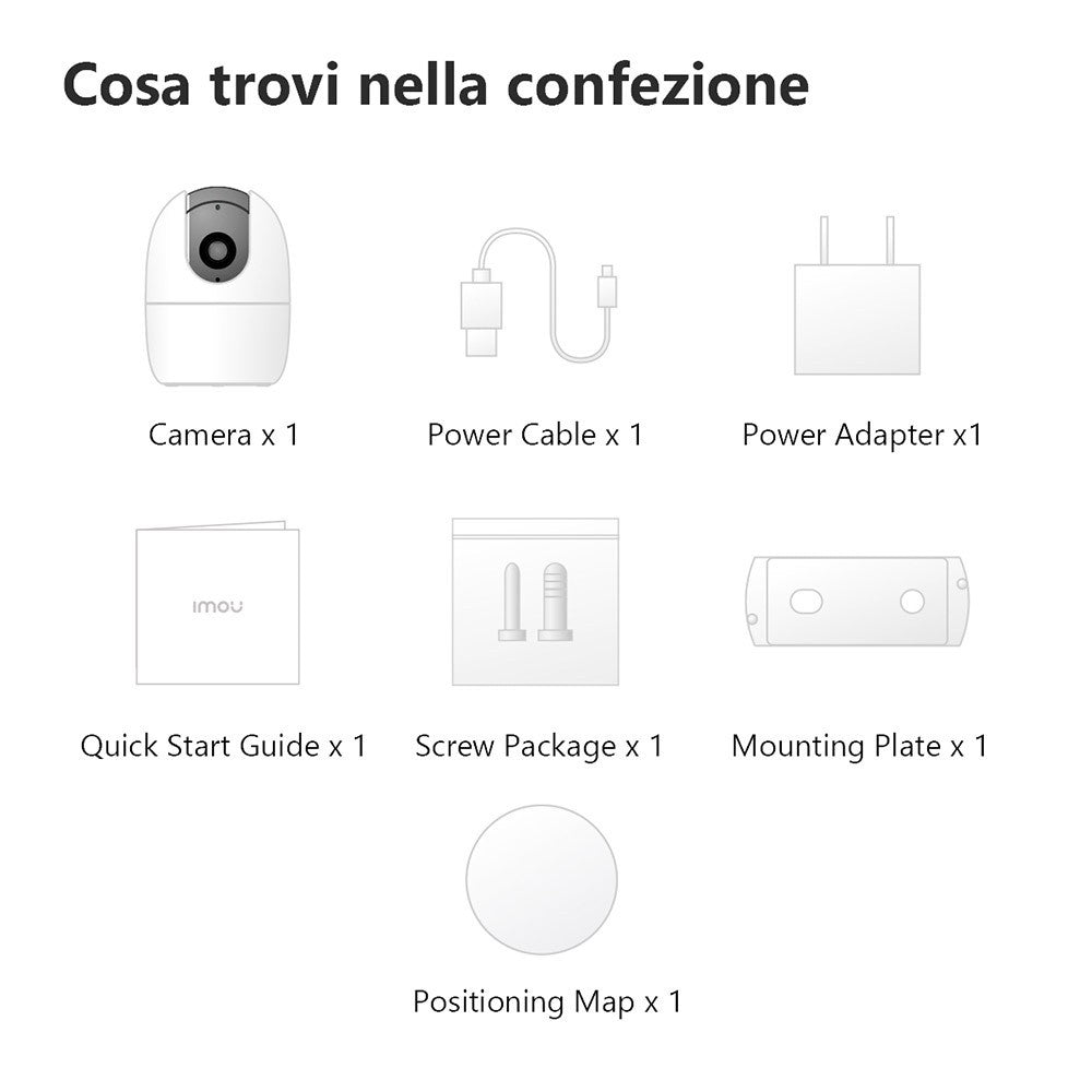Imou Telecamera A1 2Mp PT Cube IP/Wi-Fi 2MP 2.8mm IR mic/speaker