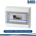 Faeg Centralino da Parete Stagno Con Sportello IP65 12 Moduli 290x240x105 FG14512