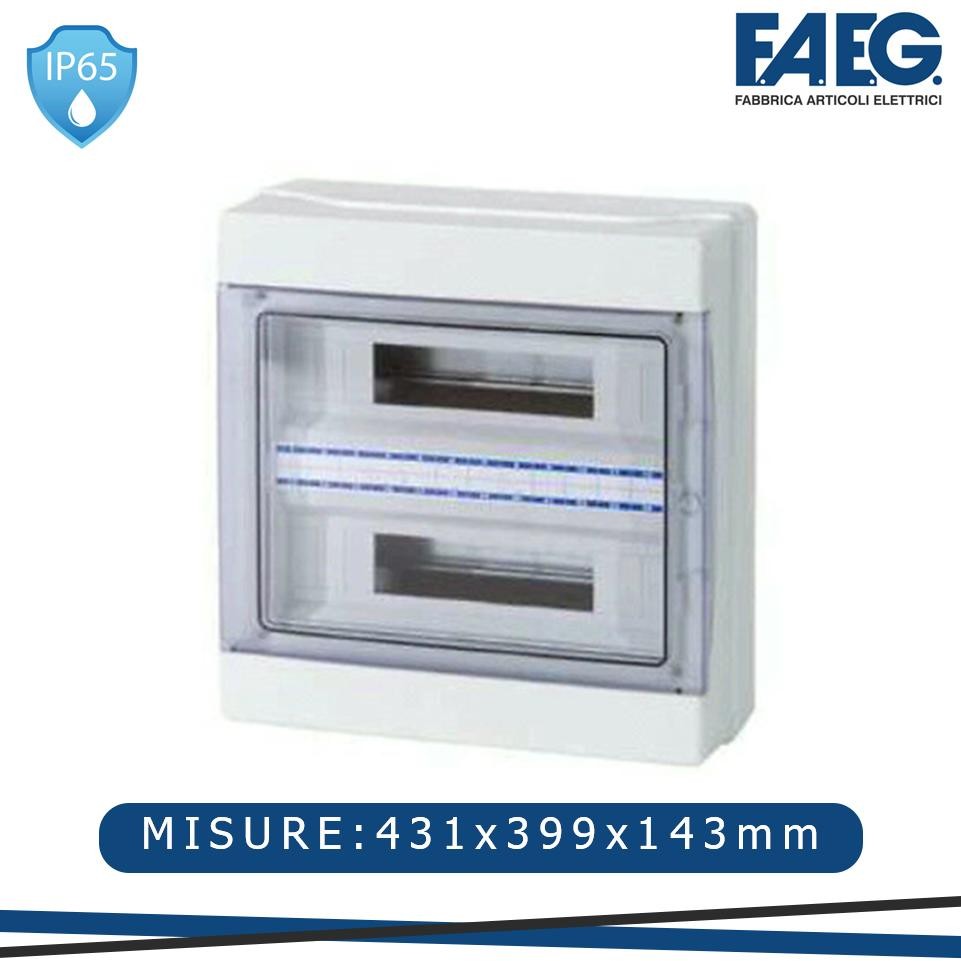 Faeg Centralino da Parete Stagno Con Sportello IP65 36 Moduli 431x399x143 FG14536