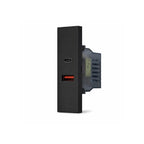 Doppia presa USB Tipo A+C  Serie Zen Mapam Nero